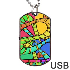 Abstrak Dog Tag USB Flash (Two Sides) 