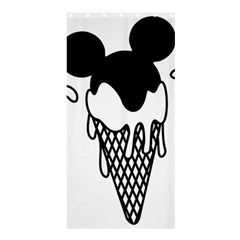 Blackandwhite Mickey Icecream Shower Curtain 36  X 72  (stall)  by XOOXOO
