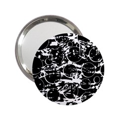 Black And White Confusion 2 25  Handbag Mirrors by Valentinaart