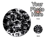 Black and white confusion Multi-purpose Cards (Round)  Back 15