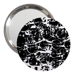 Black And White Confusion 3  Handbag Mirrors by Valentinaart