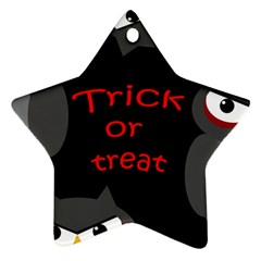 Trick Or Treat - Owls Ornament (star)  by Valentinaart