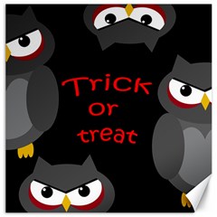 Trick Or Treat - Owls Canvas 12  X 12   by Valentinaart