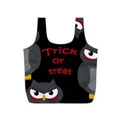 Trick Or Treat - Owls Full Print Recycle Bags (s)  by Valentinaart