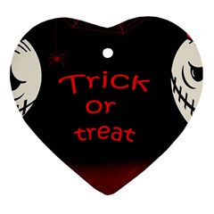 Trick Or Treat 2 Ornament (heart)  by Valentinaart