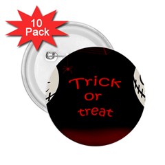 Trick Or Treat 2 2 25  Buttons (10 Pack)  by Valentinaart