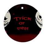 Trick or treat 2 Round Ornament (Two Sides)  Back