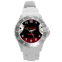 Trick Or Treat 2 Round Plastic Sport Watch (l) by Valentinaart