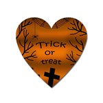 Trick or treat - cemetery  Heart Magnet Front