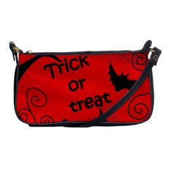 Trick Or Treat - Halloween Landscape Shoulder Clutch Bags by Valentinaart