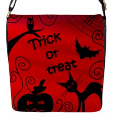 Trick Or Treat - Halloween Landscape Flap Messenger Bag (s) by Valentinaart