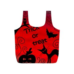 Trick Or Treat - Halloween Landscape Full Print Recycle Bags (s)  by Valentinaart