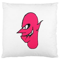 Devil Face Character Illustration Large Flano Cushion Case (one Side) by dflcprints