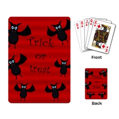 Halloween Bats  Playing Card by Valentinaart