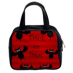 Halloween Bats  Classic Handbags (2 Sides) by Valentinaart
