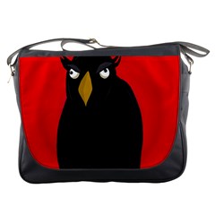 Halloween - Old Raven Messenger Bags by Valentinaart