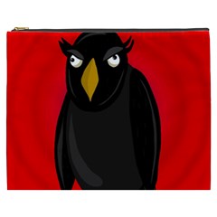 Halloween - Old Raven Cosmetic Bag (xxxl)  by Valentinaart