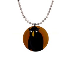 Halloween - Old Black Rawen Button Necklaces by Valentinaart