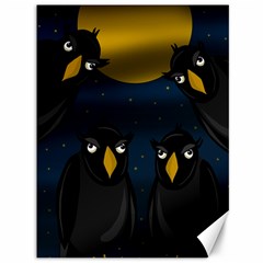 Halloween - Black Crow Flock Canvas 36  X 48  