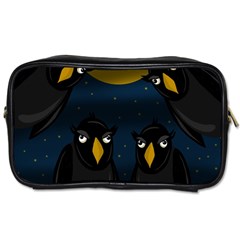 Halloween - Black Crow Flock Toiletries Bags 2-side by Valentinaart