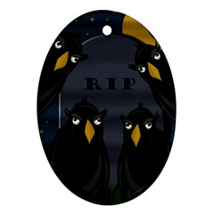 Halloween - Rip Ornament (oval)  by Valentinaart