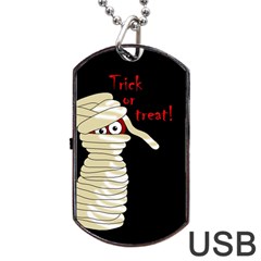 Halloween Mummy   Dog Tag Usb Flash (two Sides)  by Valentinaart