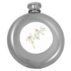 Isolated Orquideas Blossom Round Hip Flask (5 Oz) by dflcprints