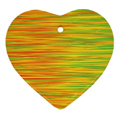 Green And Oragne Ornament (heart)  by Valentinaart