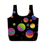 Colorful galaxy Full Print Recycle Bags (M)  Front