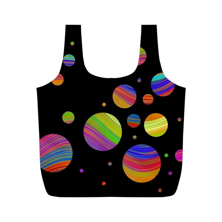 Colorful galaxy Full Print Recycle Bags (M) 