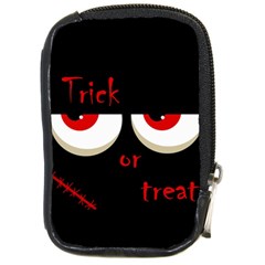 Halloween  trick Or Treat  - Monsters Red Eyes Compact Camera Cases by Valentinaart