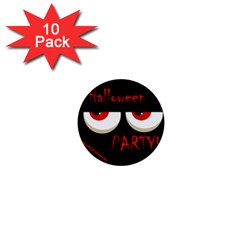 Halloween Party - Red Eyes Monster 1  Mini Buttons (10 Pack) 