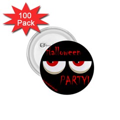 Halloween Party - Red Eyes Monster 1 75  Buttons (100 Pack)  by Valentinaart