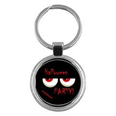 Halloween Party - Red Eyes Monster Key Chains (round)  by Valentinaart