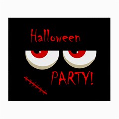 Halloween Party - Red Eyes Monster Small Glasses Cloth by Valentinaart