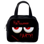 Halloween party - red eyes monster Classic Handbags (One Side) Front