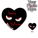 Happy Halloween - red eyes monster Multi-purpose Cards (Heart)  Back 26