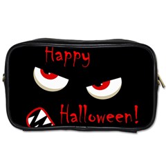 Happy Halloween - red eyes monster Toiletries Bags