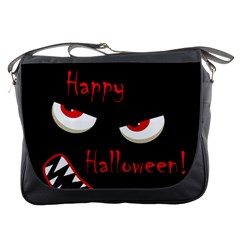 Happy Halloween - red eyes monster Messenger Bags