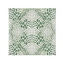 GREEN SNAKE TEXTURE Small Satin Scarf (Square)