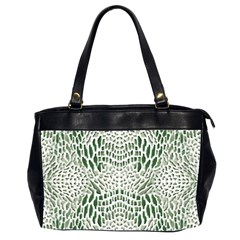 GREEN REPTILE SCALES Office Handbags (2 Sides) 