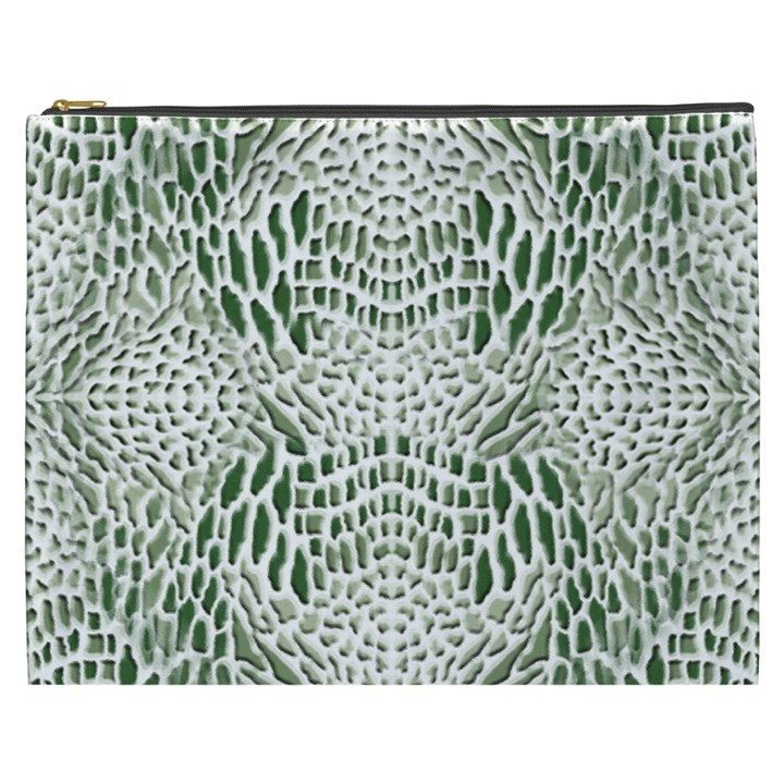 GREEN REPTILE SCALES Cosmetic Bag (XXXL) 