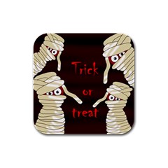 Halloween Mummy Rubber Square Coaster (4 Pack)  by Valentinaart