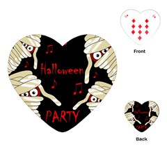 Halloween Mummy Party Playing Cards (heart)  by Valentinaart