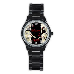 Halloween Mummy Party Stainless Steel Round Watch by Valentinaart