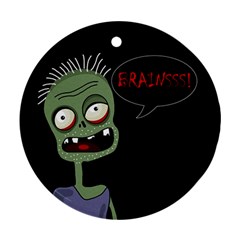 Halloween Zombie Ornament (round)  by Valentinaart