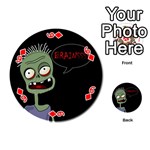 Halloween zombie Playing Cards 54 (Round)  Front - Diamond6