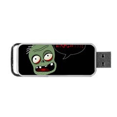 Halloween Zombie Portable Usb Flash (one Side) by Valentinaart