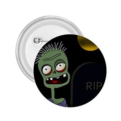 Halloween Zombie On The Cemetery 2 25  Buttons by Valentinaart