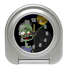 Halloween Zombie On The Cemetery Travel Alarm Clocks by Valentinaart